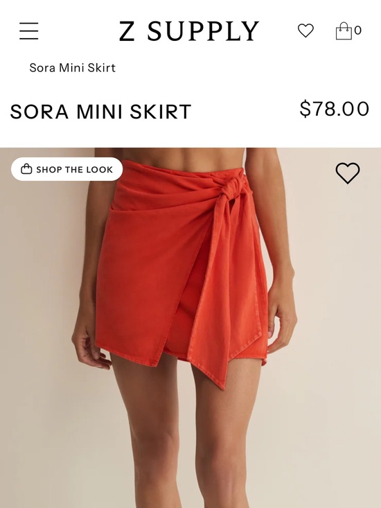 Z Supply Dresses & Skirts - Z Supply Sora Mini Skirt - Red-Orange Wrap Style